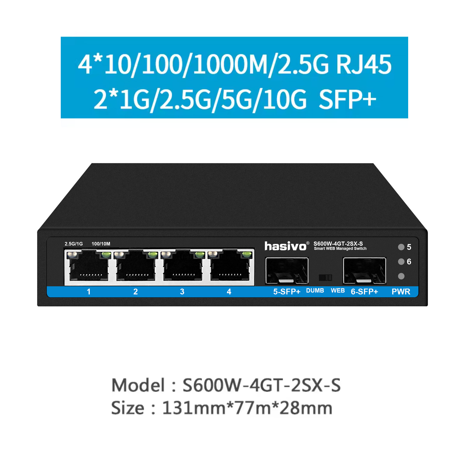 Hasivo 2.5G Ağ Anahtarı 4/5/8  - Sfp+ 10G Managed Switch 8 Port incelemesi ve fiyatı